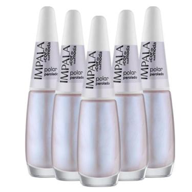 Imagem de Kit 5 Esmaltes Coleção A Cor da Sua Moda Cor Polar Impala