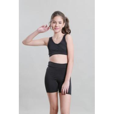 Imagem de Conjunto Fitness Infantil Treino E Academia - dunabella clothing, Pret