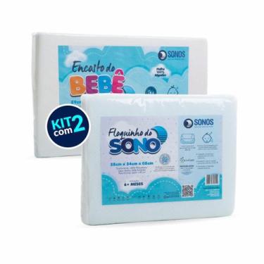 Imagem de Kit Travesseiro e Encosto Antirrefluxo Bebê Sonos 2 Peças