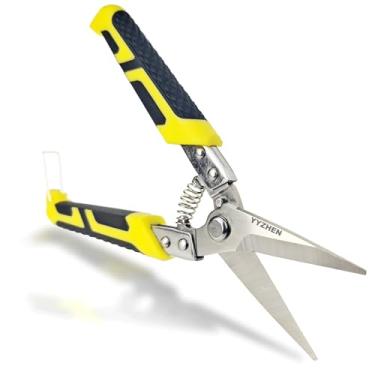 Imagem de YYZHEN Cortadores de estanho de aviação 21 cm, cortador de metal reto resistente com lâmina de aço inoxidável e alças confortáveis para cortar papelão, ferro fino, arame, projetos DIY