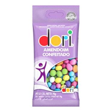 Imagem de Kit c/ 6 Amendoim Colorido Dori Confete 70g Dori