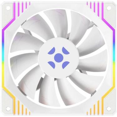 Imagem de Cooler para Gabinete Fortrek Frosty 120mm  Branco RGB