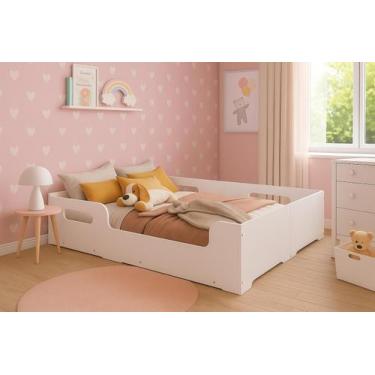 Imagem de Cama Montessoriana Infantil Casal Princesa Menina Moderna 100% Mdf - B