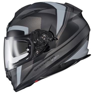 Imagem de ScorpionEXO Capacete de motocicleta Ryzer completo com escudo pronto para pinlock com bolsos integrados para alto-falante DOT ECE Evolution (Phantom - GG)
