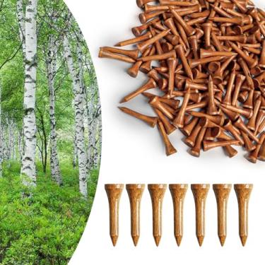 Imagem de Amy Sport Golf Tees Madeira de Bétula Ocidental 5X Mais Durável 5X Mais Forte Valor Pacote com 50 3 1/2 2 3/4 3 1/4 Polegadas, Redução de Fricção de Madeira Longa Duração, Base Giratória Alta