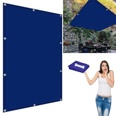 Imagem de Guarda-sol Retangular 1,8 X 2 M Proteção Uv Com Cordas E Ilhós Pátio Sun Shade Vela Canopy Para Pátio Quintal De Jardim Ao Ar Livre, Navy Blue, 3.1x3.8m(10.2x12.5ft)