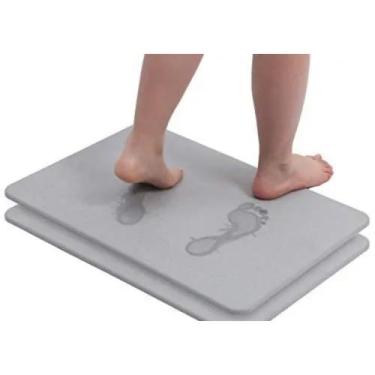 Imagem de Tapete De Pedra Diatomita Para Banheiro Absorve Água 60x39cm - LYOR