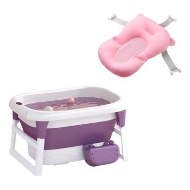 Imagem de Banheira Tibaby Ofurô Dobrável C/ Banquinho Cama Termômetro
