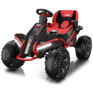 Imagem de Quadriciclo Elétrico infantil 4x4 24V com Controle Remoto para Pais, até 7,2 km/h, ANPABO, Vermelho