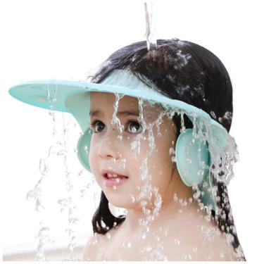 Imagem de Chápeu Viseira Infantil Protetor de Olhos Hora do Banho, AMTOOCH, Azul