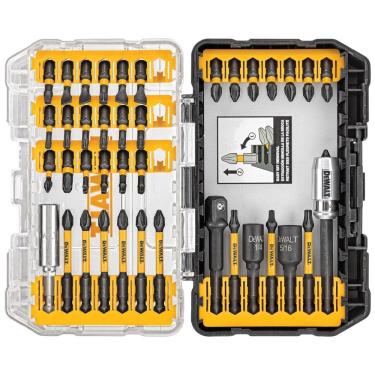 Imagem de Conjunto de Pontas de Chave de Fenda com Estojo, 40 Peças, DEWALT DWA2T40IR, Amarelo