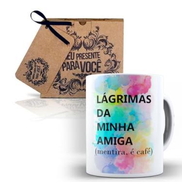Imagem de Caneca Branca Lágrimas da Minha Amiga, Mentira é Café