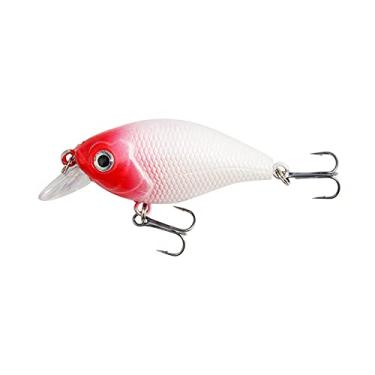 Imagem de 6Cm / 6.8G Isca de pesca dura Mini robalo flutuante Swing Crankbait Artificial biônica isca de pesca com manivela 60mm vermelho