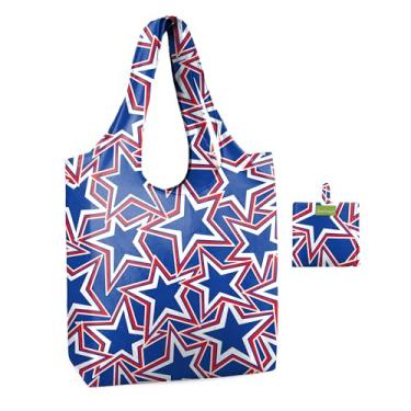 Imagem de Sacos de supermercado reutilizáveis de poliéster dobrável, sacolas de compras reutilizáveis extra grandes de 23 kg, resistentes e laváveis na máquina, reutilizáveis para mantimentos