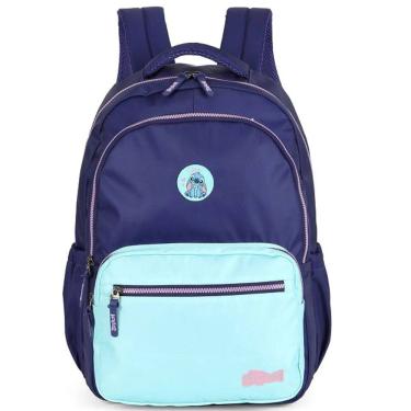 Imagem de Mochila Escolar de Costas Laptop Disney STITCH Luxcel Desenho STITCH Roxo