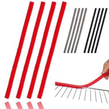 Imagem de Protetores de prateleira de forno – Pacote com 4 protetores de prateleira de forno de silicone resistente ao calor de 35,5 cm de comprimento, protetor de borda de prateleira de forno, protege contra queimaduras e cicatrizes