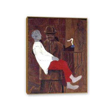 Imagem de Pôster Max Ernst Pietà Reproduções de pinturas famosas Surrealismo Tela de parede Max Ernst Decoração de parede para presentes de sala de estar 80 x 60 cm (32 x 24 polegadas) Emoldurado