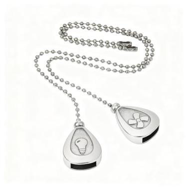 Imagem de IFNOW Conjunto de corrente para ventilador de teto – Pacote com 2 correntes de esferas de contas com lâmpada e pingentes de ventilador, substituição fácil de instalar para interruptor de luz de