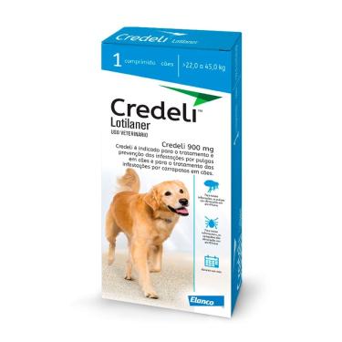 Imagem de Credeli 900mg Antipulgas e Carrapatos para Cães de 22,0 a 45,0kg com 1 Comprimido