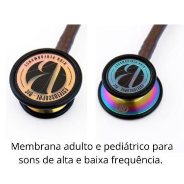 Imagem de Estetoscópio Duplo Inox Chocolate Rainbow Profissional Bic - Bic - Bes