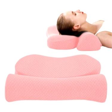 Imagem de Travesseiro de pescoço cervical – Almofada de coluna cervical – Almofada refrescante Suporte de pescoço para dormir à noite, trabalho, costas, viagem, carro, avião, quarto, casa, local de trabalho