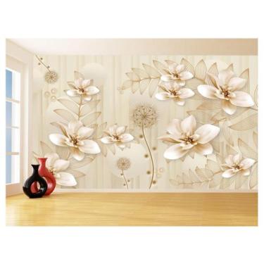 Imagem de Papel De Parede 3D Floral Textura Sala Flores 3,5M Xfl311 - Você Decor