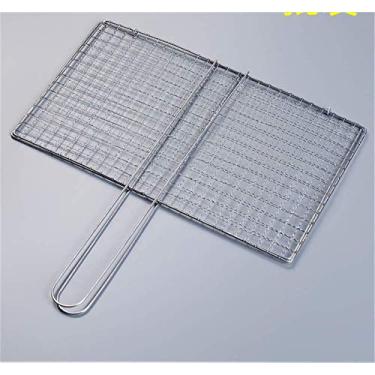 Imagem de Cesta de churrasqueira, grelha para churrasco, clipe de malha de churrasco, clipe de peixe grelhado, clipe de rede de aço inoxidável, tala retangular para casa