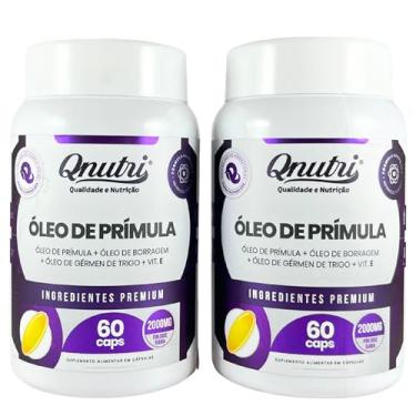 Imagem de Kit 2x Óleo de Prímula 60 Cápsulas Fonte de GLA Ômega 6 Sem Glúten Cápsula Vegetal Qnutri
