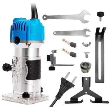 Imagem de Tupia Elétrica 550W Laminado Manual Acessórios Profissional - Kaqi