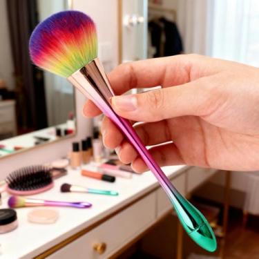 Imagem de 1 pincel de maquiagem macio e fofo, cabo ergonômico, pintura de maquiagem diária profissional