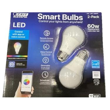 Imagem de Feit Electric Lâmpada inteligente WiFi multicolorida LED 60W (pacote com 2)