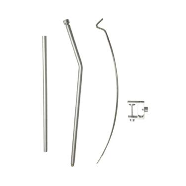 Imagem de oshhni Suporte de mesa para luz suspensa, suporte portátil dobrável para lanterna, ideal para atividades ao ar livre e piqueniques, Seção Prata 2