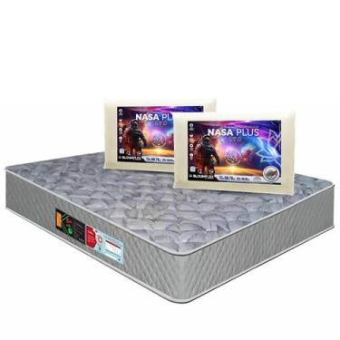 Imagem de Kit Colchão Castor Sleep Max D33 Casal Viúva 2 Travesseiros