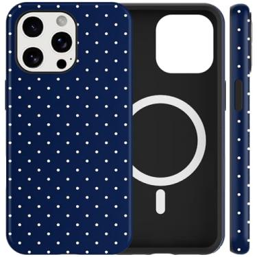 Imagem de Cinysnt Capa de telefone fofa de bolinhas para iPhone 11 Pro Max capa magnética de 6,5 polegadas, compatível com Magsafe, estampa estética moderna design feminino capa rígida PC proteção à prova de