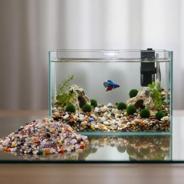 Imagem de Pedra de cristal - decoração de pedras de aquário, cascalho de peixe, lascas de pedra rolada para enchimento de vaso de paisagem, artesanato DIY, plantas de interior