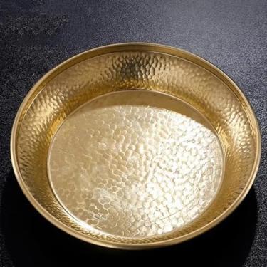 Imagem de FENNYYAR Prato de oferta do Deus da Riqueza Doméstico Santuário Budista, 15,4 cm 15,5 cm, Frente de Buda Oferecendo Prato de Buda