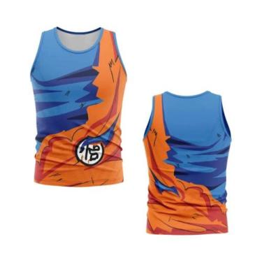 Imagem de Camiseta De Ginástica Masculina Dragon Ball Z Vegeta Battle Suit Cospl