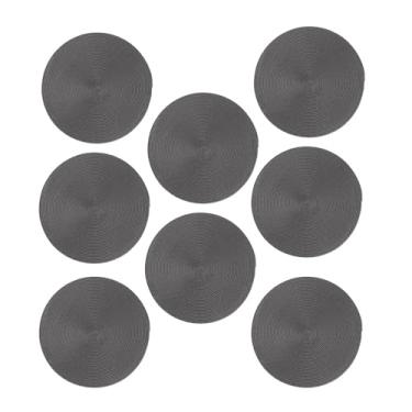 Imagem de Lugar Americano Redondo Polipropileno PP 38cm Mesa Posta 8 Peças Grafite