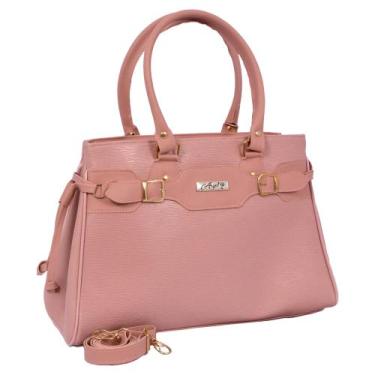 Imagem de Bolsa Feminina Média Alça de mão Transversal - Aryel, Rosa