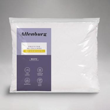 Imagem de Protetor Colchão Casal com Elástisco Impermeável Misto Branco - Altenb