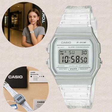 Imagem de Relógio Casio Feminino Digital Cristal F-91WS-7DF