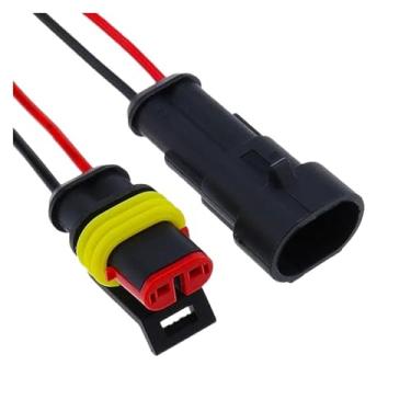 Imagem de SKXMOD 1 conjunto de conectores elétricos automotivos machos fêmeas à prova d'água com fio para carro, motocicleta, scooter, marinha