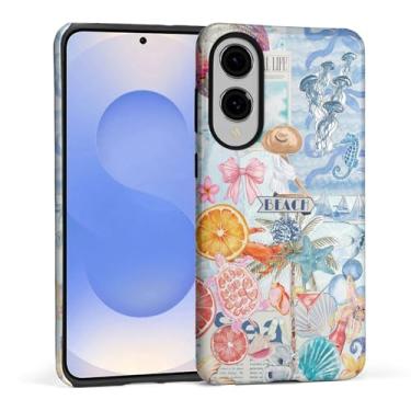 Imagem de TAMEFOX Capa para Samsung Galaxy S25 Edge, capa protetora antiqueda contra arranhões para mulheres, meninas, verão, praia, surfe, colagem