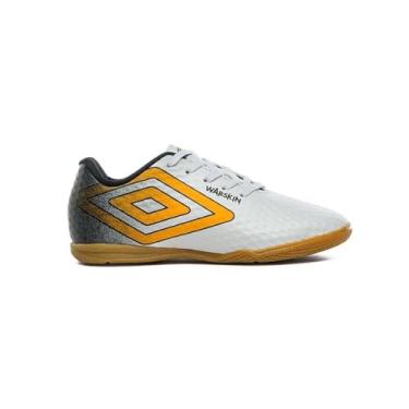 Imagem de Chuteira Futsal Umbro Warskin Jr Branco/amarelo/preto U07fb00184-261 36