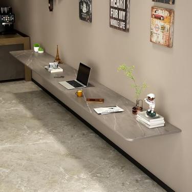 Imagem de Mesa dobrável montada na parede com folhas suspensas, bancada de trabalho dobrável, lavanderia, estação dobrável, para economizar espaço, montagem na parede de madeira para cozinha, lavanderia