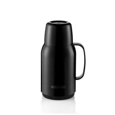 Imagem de Garrafa Térmica Sanremo Gostar 750ml Preta BPA Free Tampa Bebidas Quen