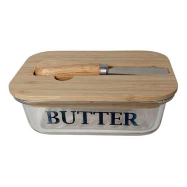 Imagem de Manteigueira C/ Espátula E Tampa De Bambu Basic Vidro Wolff