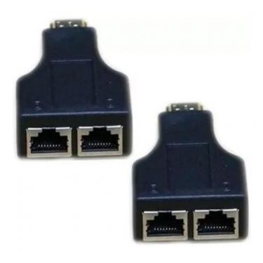 Imagem de Extensor Hdmi 3d 30 Metros Via Cabo De Rede Utp Rj45 Cat5e/6