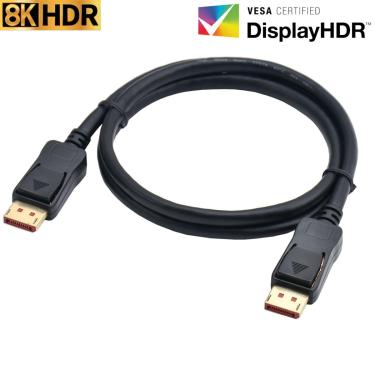 Imagem de Cabo Displayport 1.4 Freesync 8K 1.8M 144Hz + Trava Blindado