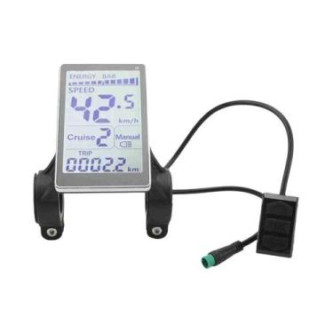 Imagem de Medidor LCD Universal Para Bicicleta Elétrica 24V 36V 48V 60V 5 Pinos 